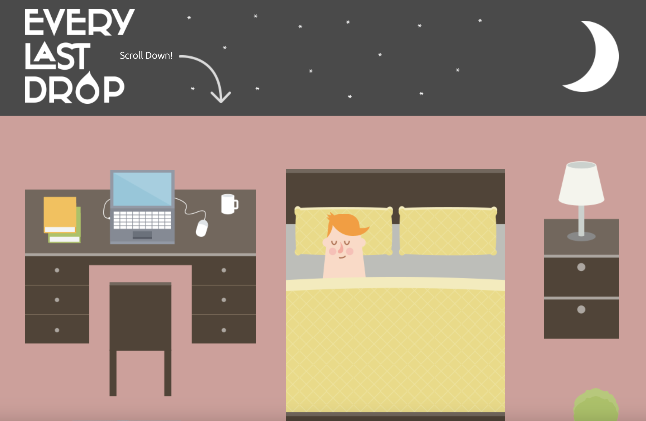 Screenshot of Every Last Drop, a campaign-driven microsite.